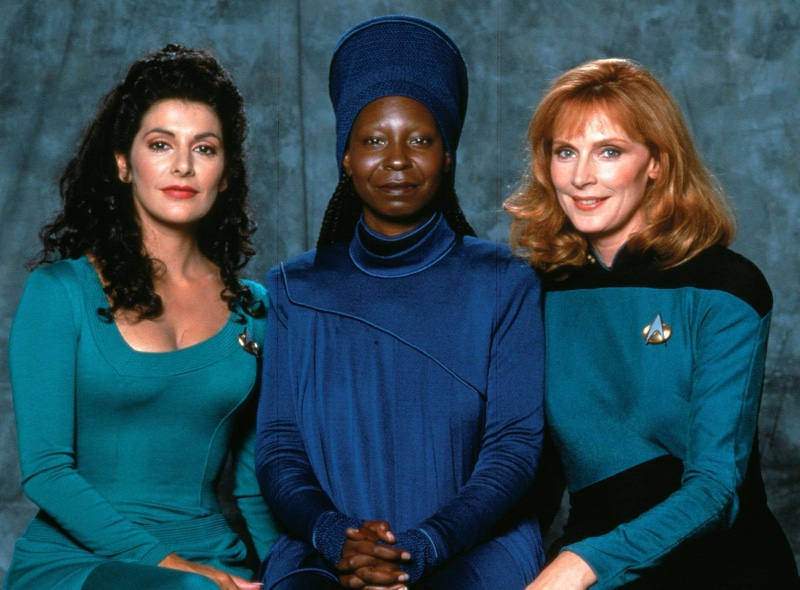 casual clothing, Disney, people, spaceship, beautiful woman, front view, group of people, real people, portrait, space, Trek, waist up, young women, young adult