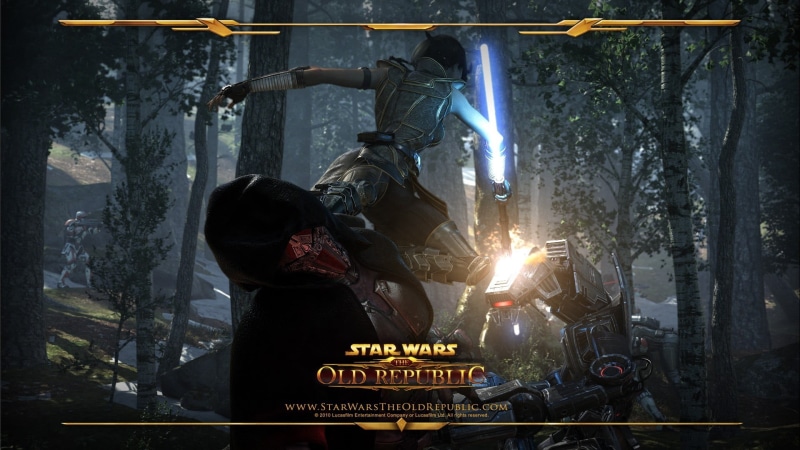 welding, headwear, activity, occupation, wars, motion, old, illuminated, side view, Star Wars: The Old Republic, outdoors, transportation, sunlight, two people