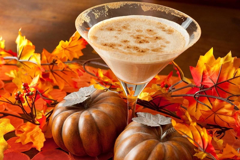 720P, cocktail, clear, fall, still-life, pumpkins, martini, squashes, leaves, two, autumn, drink, gourds, pie, pumpkin, glass
