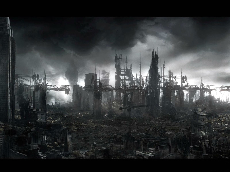 Apocalyptic, buildings, Post Apocalyptic, 720P, Sci Fi