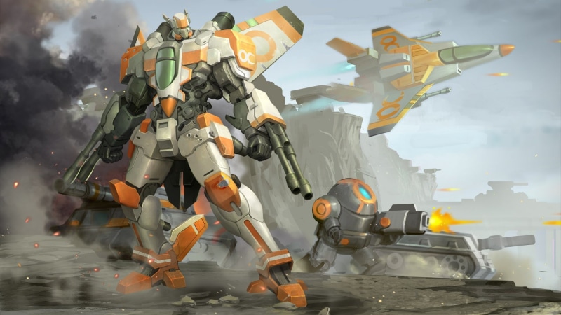 assembly, sci-fi, mecha, 1080P, airmech, fron, line, mech, online, fighting