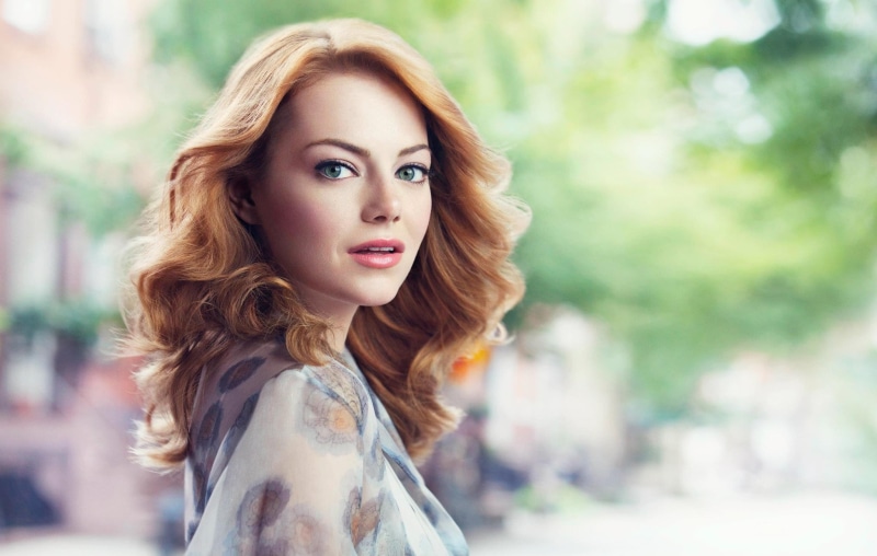 contemplation, headshot, Emma Stone, face, young women, redhead, actress, adult, 1080P, beauty, fashion, beautiful people, makeup, women, one person, portrait