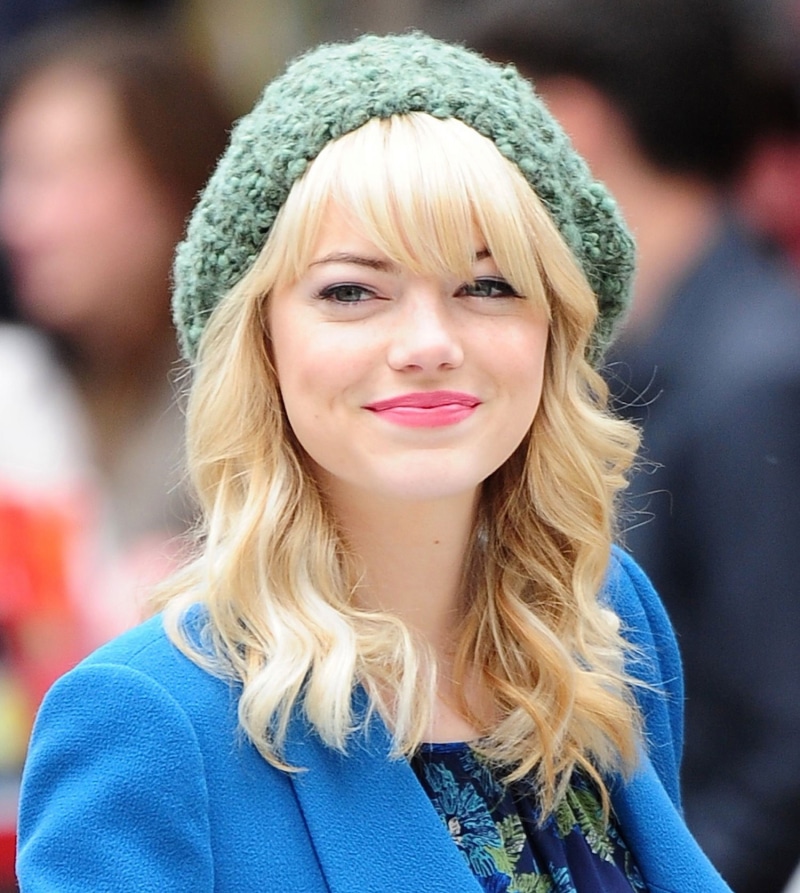 blond hair, human face, actress, hairstyle, 720P, hair, warm clothing, emotion, happiness, bangs, smiling, young women, looking at camera, beauty, young adult