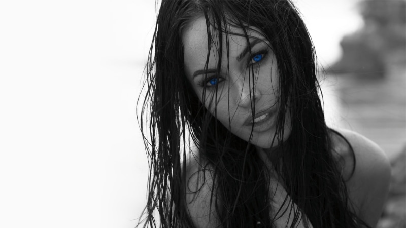 adult, close-up, actress, hair, 1080P, body part, women, young adult, beauty, contemplation, portrait, wet hair, monochrome, copy space, headshot, young women