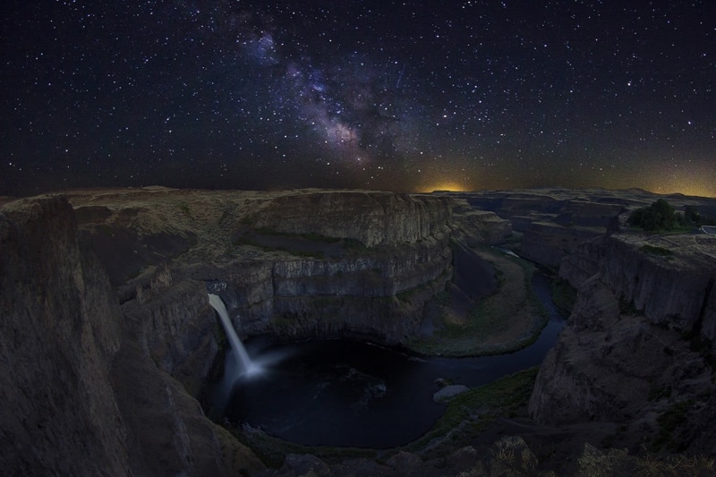 rock, night, eroded, tranquility, grand, 720P, universe, long exposure, beauty in nature, space, star field, science, Milky Way, canyon, galaxy, lights