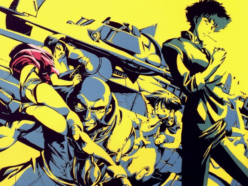 720P, anime, cartoon/comic, bebop, cowboy, yellow, hd