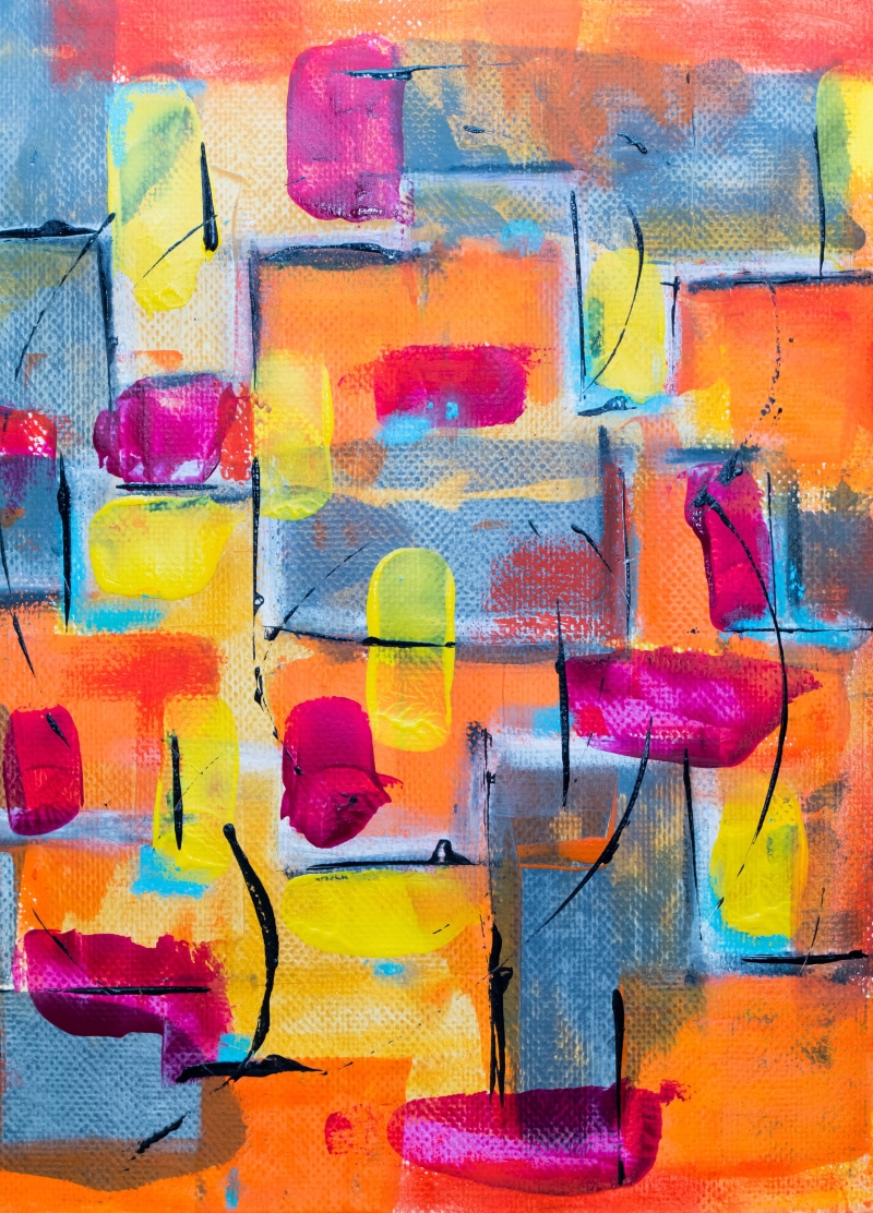 canvas, chaotic, stains, abstract, 4K, colorful, paint