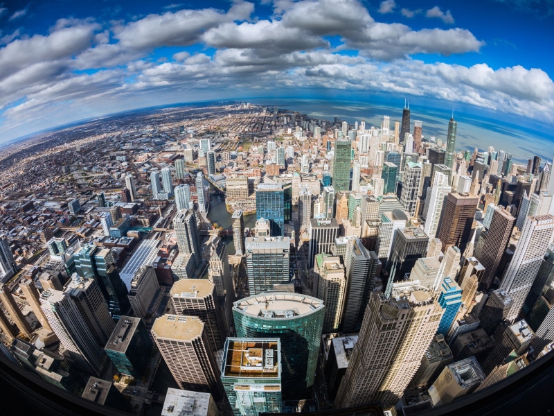 1080P, Ocean, Chicago, Skyscrapers, View, Top, Illinois, City