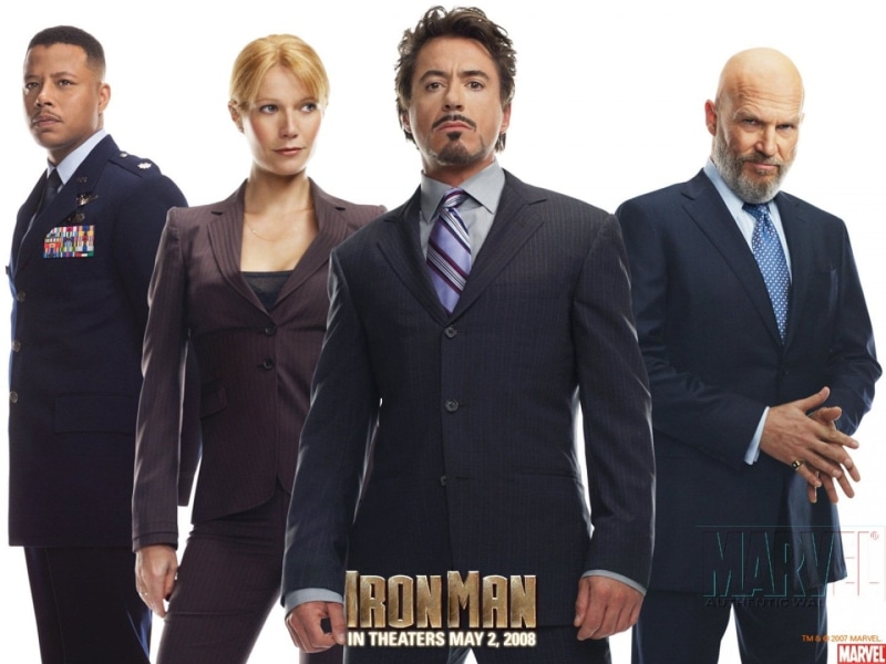 group of people, young adult, teamwork, Obadiah Stane, well-dressed, businessman, Robert Downey Jr., mature men, standing, suit, James Rhodes, studio shot