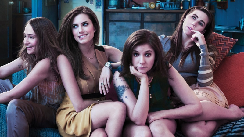 emotion, group of people, young adult, Jemima Kirke, real people, togetherness, Lena Dunham, young women, happiness, beautiful woman, front view, Girls