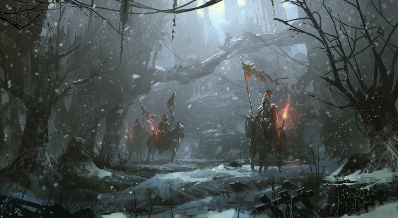 1080P, art, fantasy art, fantasy, horses, warriors