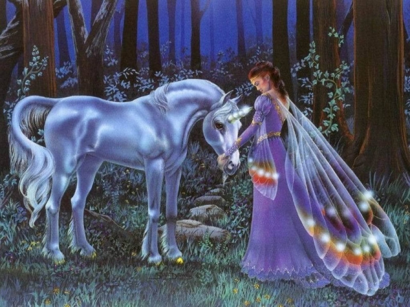 fairy, 480P, unicorn, horse, abstract