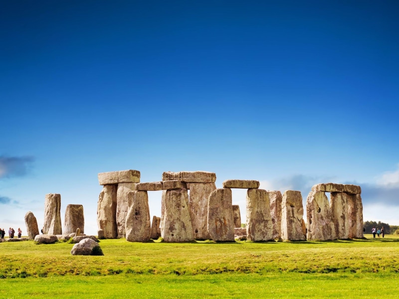 day, england, ancient history, archaeology, ancient, stonehenge, built structure, blue, plant, land, field, travel, ancient civilization, 1080P, the past