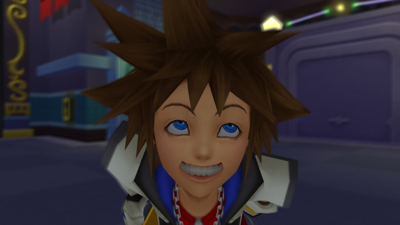 necklace, screen shot, Kingdom Hearts, humor, character, representation, male likeness, celebration, 1080P, portrait, belief, close-up, front view, focus on foreground