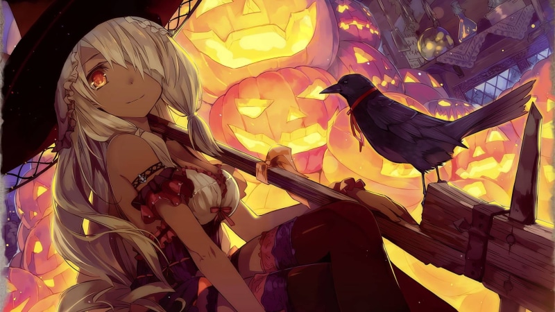 Halloween, anime, 1080P, fan art