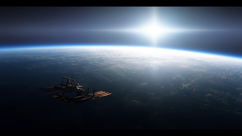 1080P, space, x, satellite, aircraft, station, outer, outer space, orbit, hd, art, artwork, international