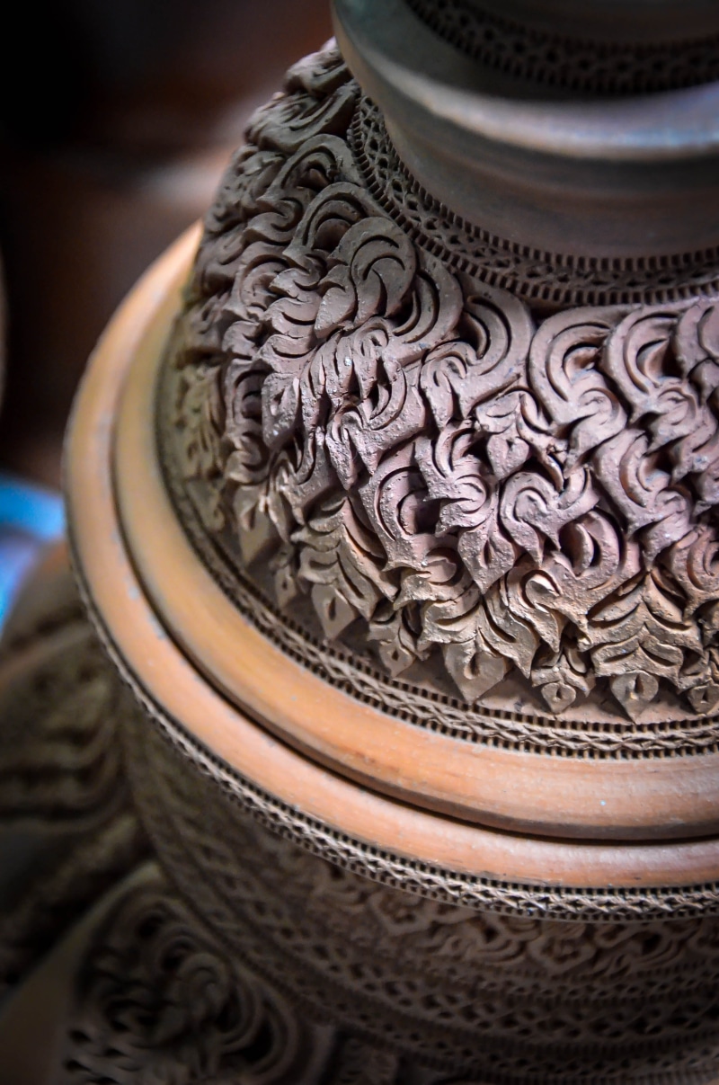 focus on foreground, culture, pot, handmade, nature, mud, porcelain, no people, brown, clay, bowl, background, terracotta, object, retro, earthenware, ornate