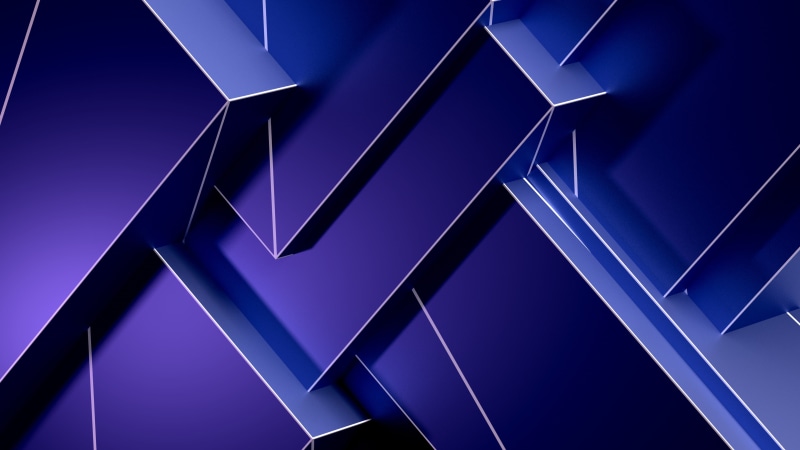 abstract, design, 4K, shiny, no people, triangle shape, shape, geometric shape, architecture, colored background, pattern, geometry, indoors, blue, Blender