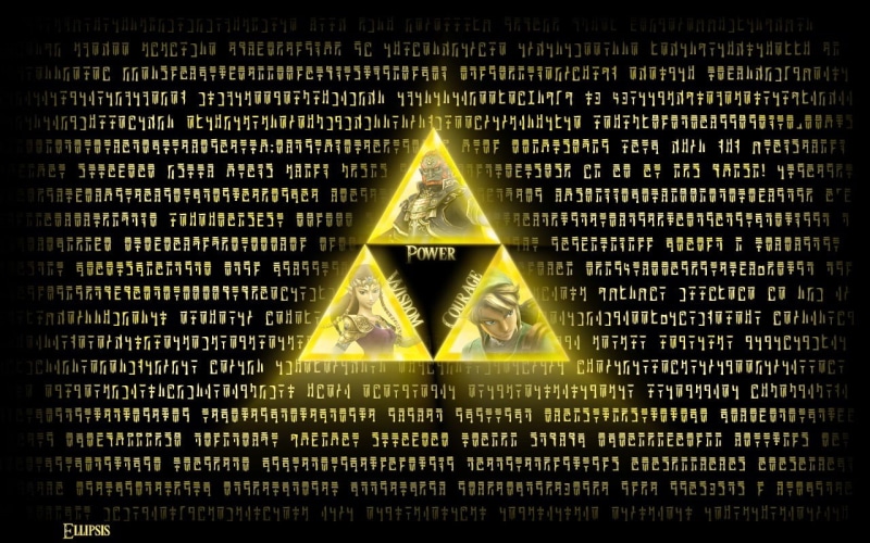 text, data, shape, yellow, Zelda, video games, computer language, power, Ganondorf, computer crime, no people, communication, connection, computer, Triforce