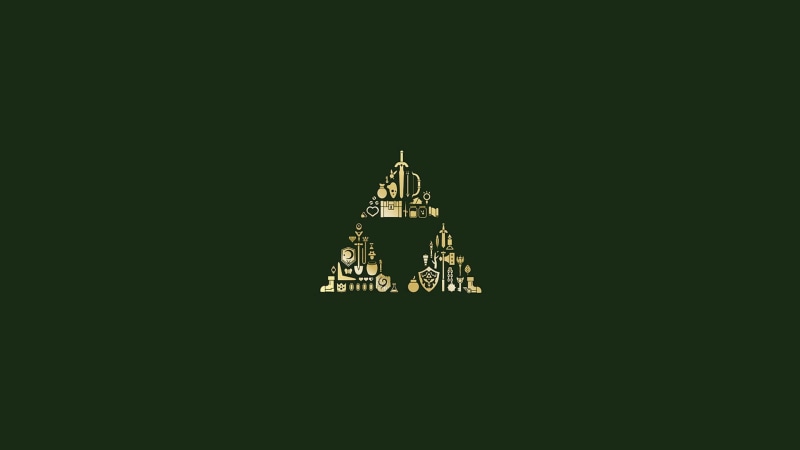 belief, 1080P, religion, Hylian Shield, architecture, minimalism, night, green color, building, lighting equipment, no people, Triforce, silhouette, low angle view