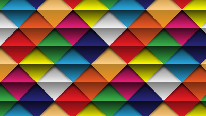abstract, 2K, shapes, colorful, triangle