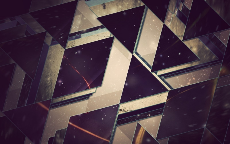 shapes, 2K, digital art, abstract, triangle