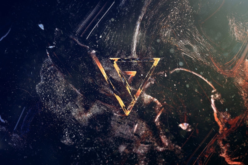 high angle view, glass - material, triangle, black, glowing, water, dust, communication, geometry, night, animal, shapes, glass, motion, nature, no people