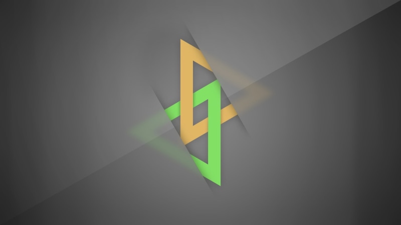 green, triangle, minimalism, digital art, shapes, 1080P, gray background, lines, gray, yellow