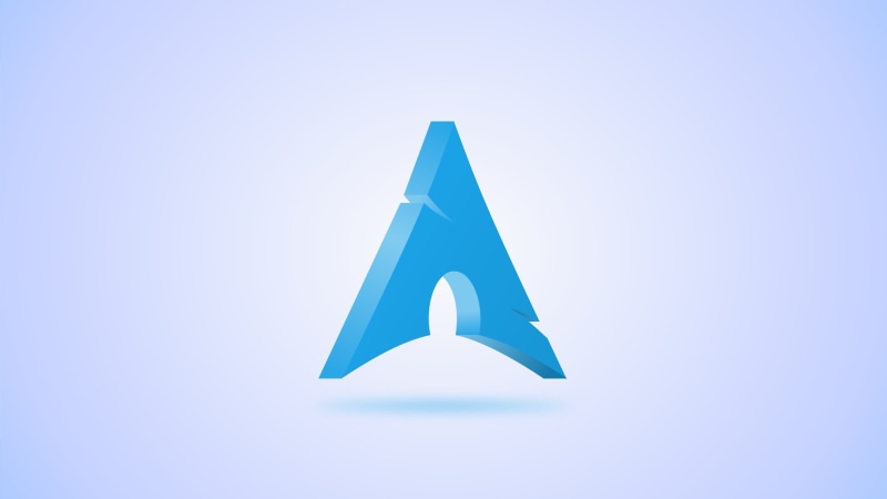 Archlinux, 2K, indoors, sign, shape, blue background, copy space, arch, close-up, letter, blue, no people, white background, communication, colored background