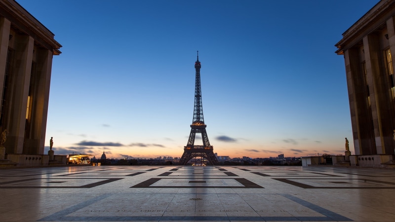 city, built structure, sky, Paris, tall - high, outdoors, the past, 1080P, clear sky, metal, tower, architectural column, nature, history, travel, day
