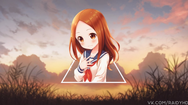 leisure activity, holding, women, picture-in-picture, field, portrait, sky, 1080P, anime girls, orange color, land, anime, beauty in nature, one person