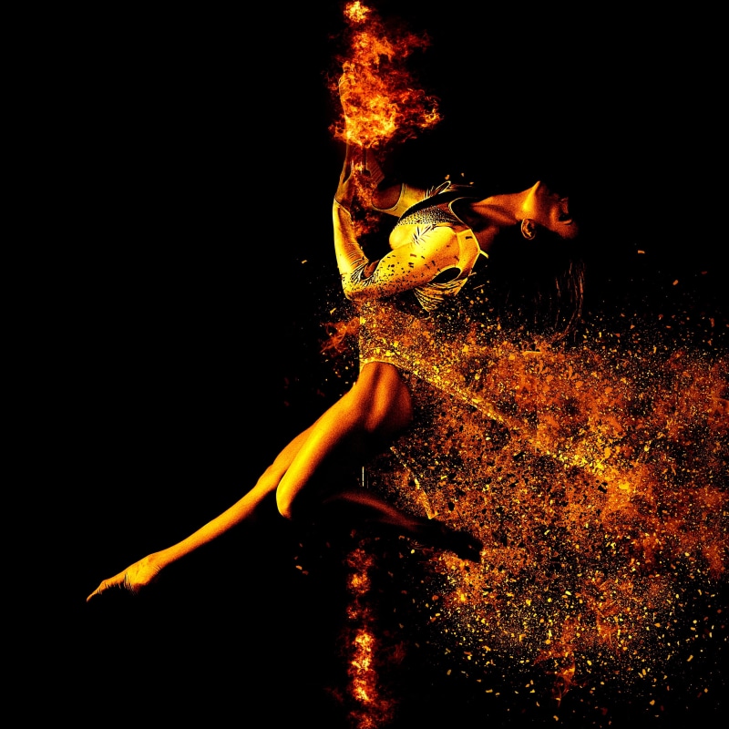 person, campfire, burning, creative, log, heat - temperature, land, art, close-up, dark, dancing, photography, firewood, 2K, model, orange color, female