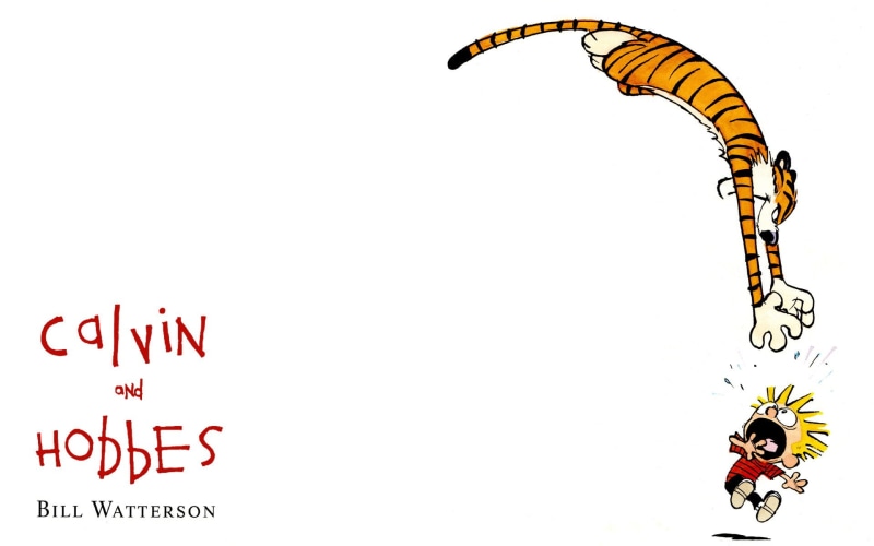 sky, arts culture and entertainment, Bill Watterson, western script, representation, clear sky, studio shot, 1080P, outdoors, no people, comics, human representation