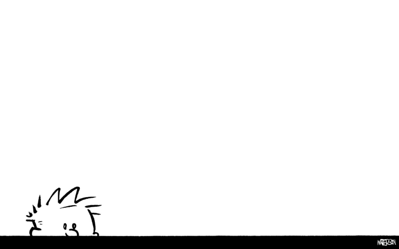 indoors, clear sky, comics, 1080P, nature, Bill Watterson, black color, arts culture and entertainment, white color, sky, animal, Calvin and Hobbes, creativity