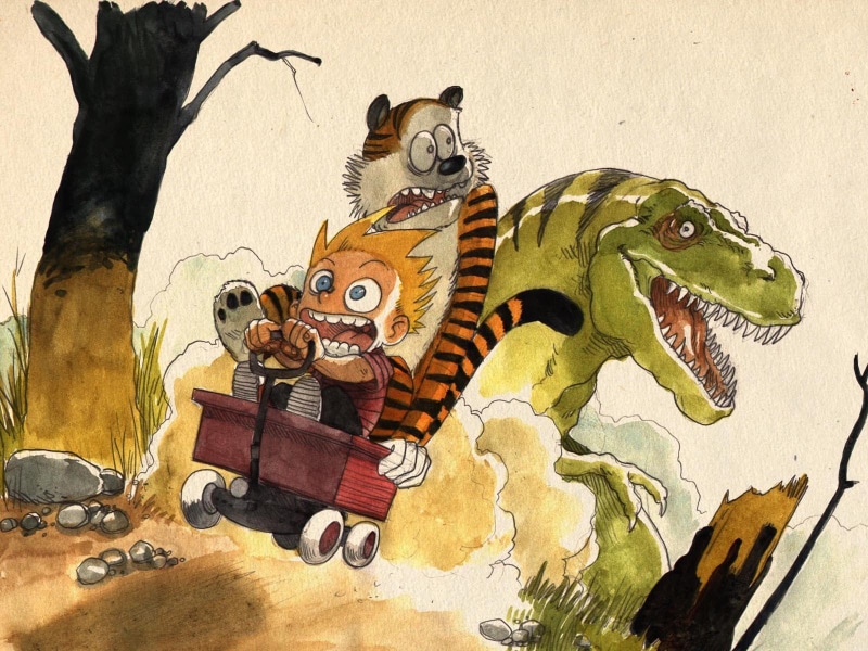 no people, 720P, Tyrannosaurus rex, animal themes, multi colored, history, creativity, close-up, animal wildlife, animal body part, representation, Bill Watterson