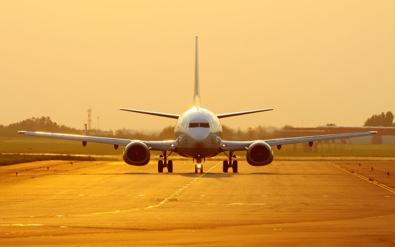 sunset, 2K, airplane 737, plane, boeing