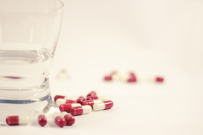 Drugs, pill, glass, pills, healthcare, medication, healthcare And Medicine, capsules, refreshment, dose, antibiotic, no people, drinking glass, household equipment