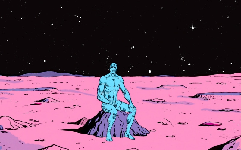 Watchmen, mars, 720P, space, moons, art, manhattan, dc, dr, DC comics, hd, comics