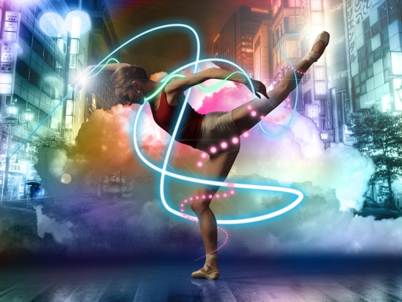 new dance, 1080P, girl, dancing, light, dance, 3d and abstract
