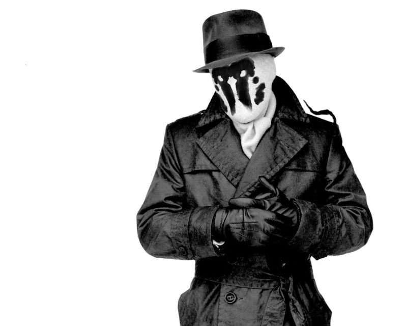 background, white, entertainment, hd, monochrome, movies, Watchmen, Rorschach, x, art, 720P
