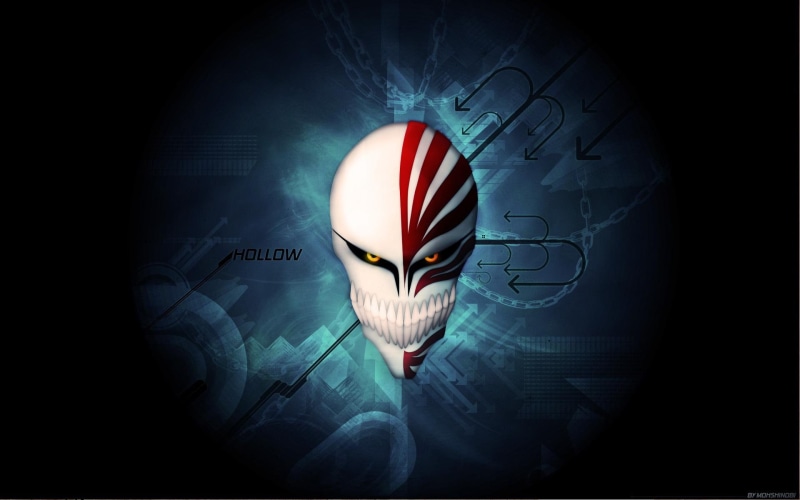 hollow, hollow-mask, mask, demon-face, gold-yes, dark, bleach, ichigo, 1080P