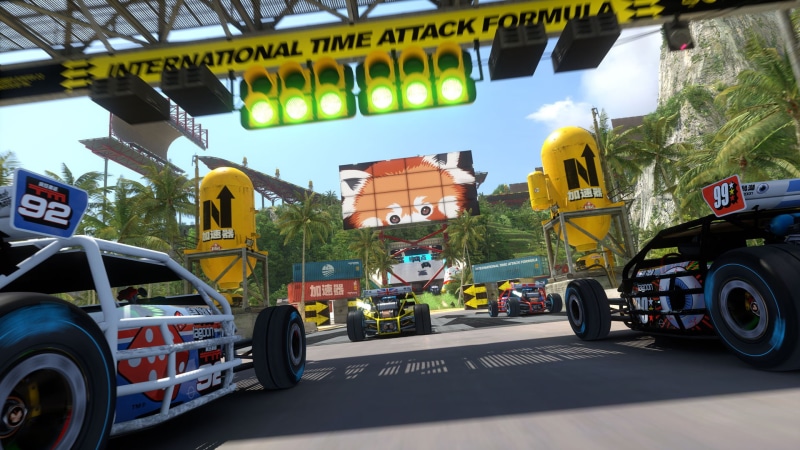 track, art, green, start, light, bokeh, Trackmania, race, circuit, turns, acceleration, junction, cars, jumps, cool, speed, abstraction, 1080P