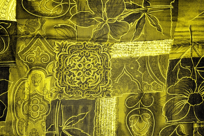 model, decoration, floral pattern, backgrounds, plant, design, olive green, art and craft, colorful, fabric, green color, close up, ornate, textured, silk