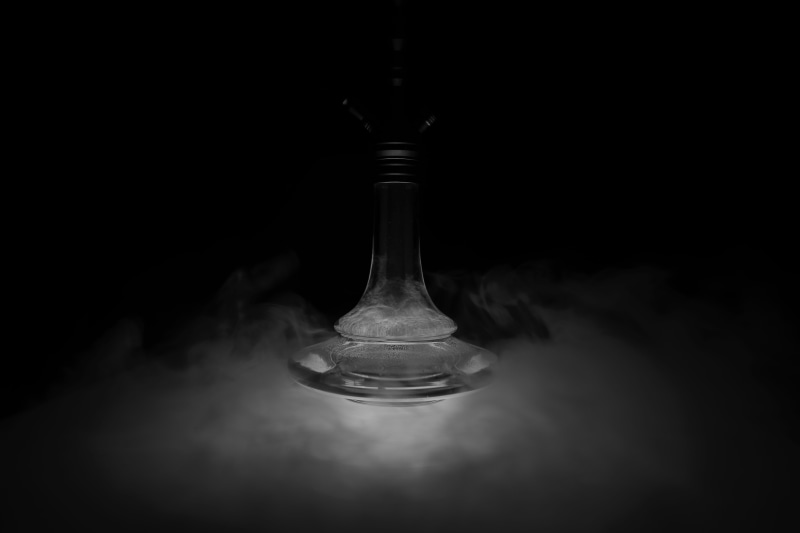 schischa, hookah, germany, shape, lounge table, black background, led table, close-up, metal, water, led, single object, dark, mig, rauch, no people, electric lamp