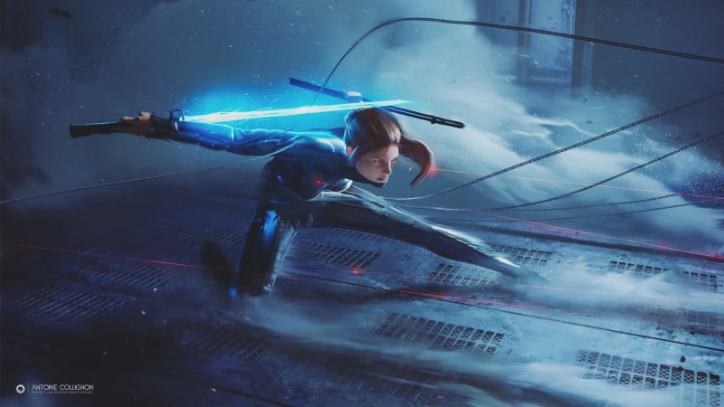extreme Sports, smoke, digital art, sport, aquatic sport, silver, lightsaber, fantasy girl, people, women, digital composite, skill, night, men