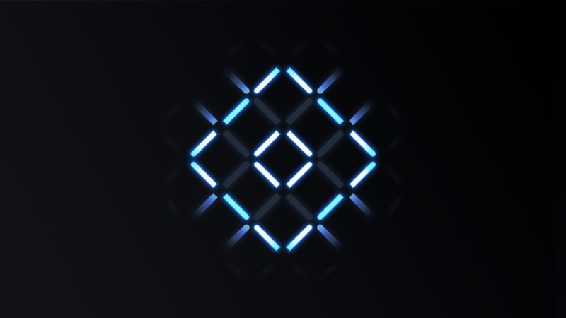 lighting equipment, digital art minimalism cube cross halo reach, no people, 1080P, dark, copy space, glowing, shape, pattern, shiny, black background