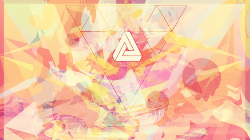 orange, decoration, abstract, indoors, art and craft, studio shot, pink color, paper, digital composite, iATKOS, shape, still life, 2K, Penrose triangle