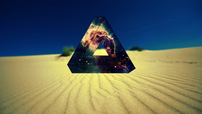 close-up, 1080P, clear sky, peak, shadow, triangle, land, nature, sunlight, logo, day, outdoors, communication, mineral, scenics - nature, green, no people