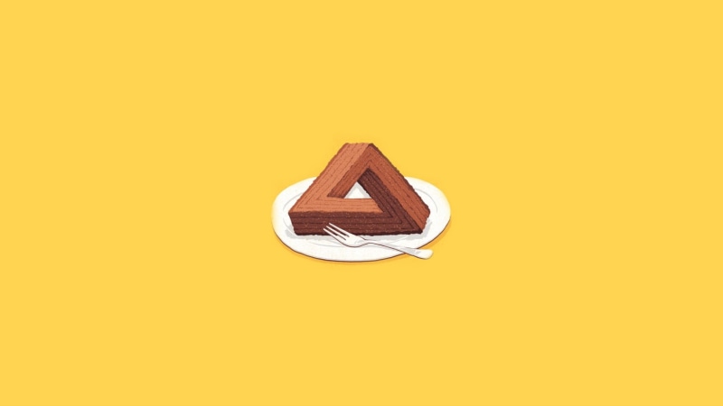 communication, colored background, directly above, sign, symbol, shape, no people, Penrose triangle, orange color, social issues, white, yellow, studio shot
