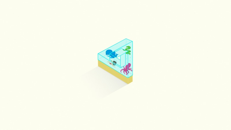 2K, Penrose triangle, vector, minimalism